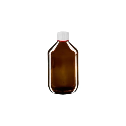 Bouteille 150 ml en verre brun avec bouchon (sécurisé)