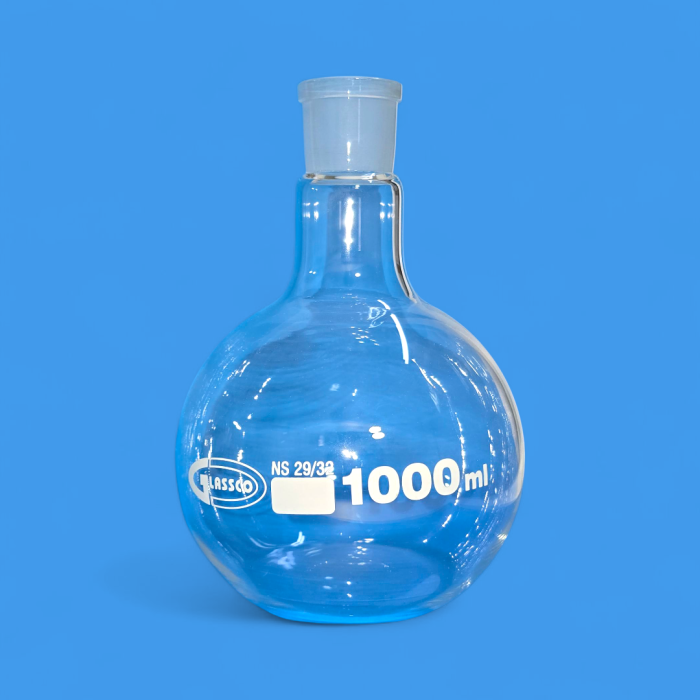 Ballon fond plat 1000 ml Col rodé 29/32 GLASSCO – Image 1