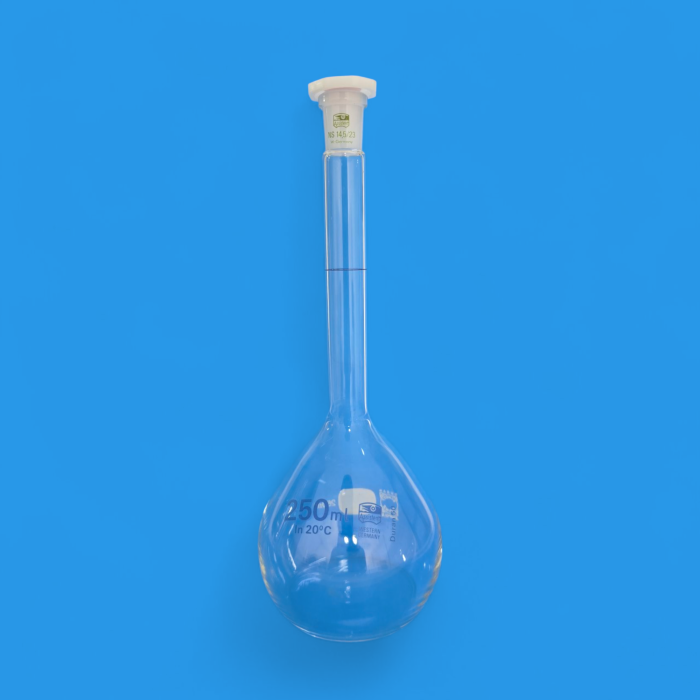 Fiole jaugée 250ml classe A avec bouchon – Image 2