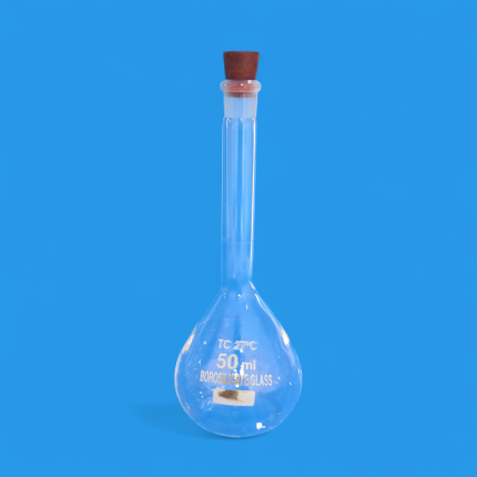 Fiole jaugée 50ml classe A avec bouchon – Image 2