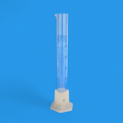 Eprouvette graduée 25ml Classe A Pied Plastique