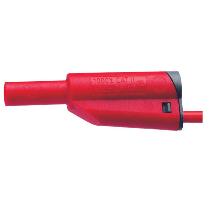 Cordon sécurisé à reprise arrière rouge 25 cm – Image 1