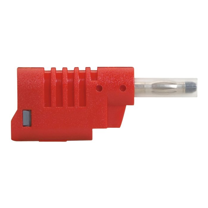 Fiche banane Ø4mm avec embout isolant, fourreau rétractable - rouge – Image 1