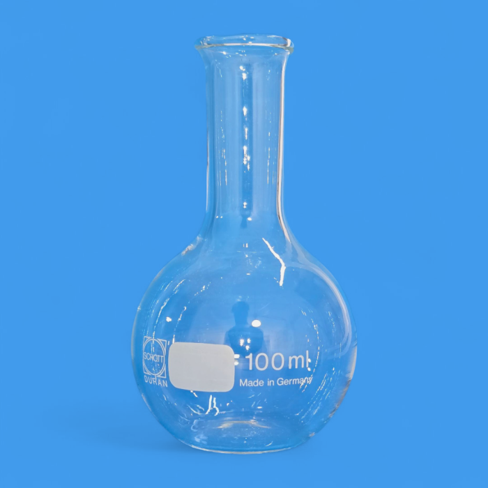 Ballon fond plat 100 ml Col Etroit DURAN – Image 1