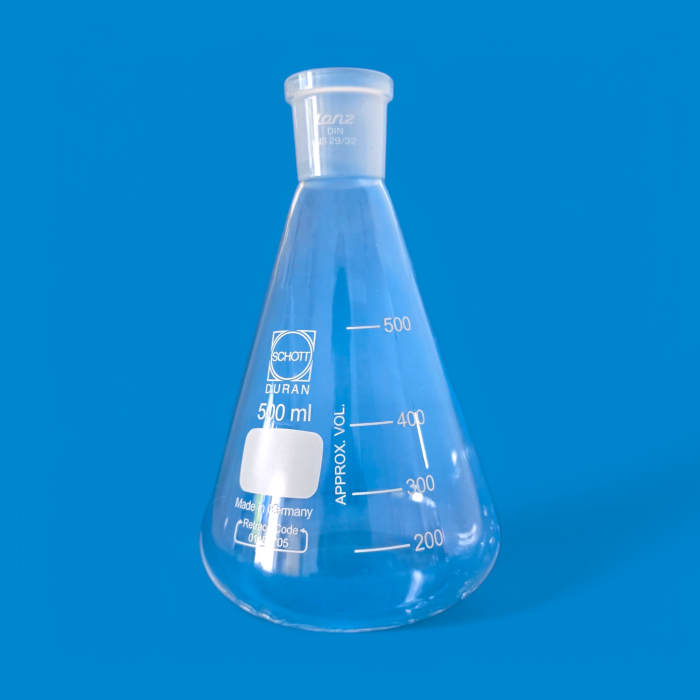 Erlenmeyer 500 ml (Col rodé) DURAN SCHOTT – Image 1