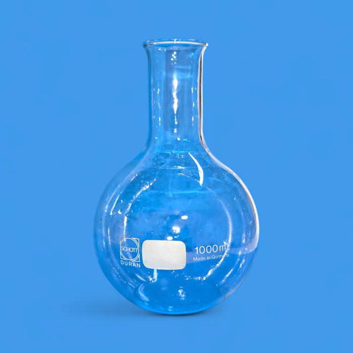 Ballon fond plat 1000 ml Col étroit DURAN – Image 1