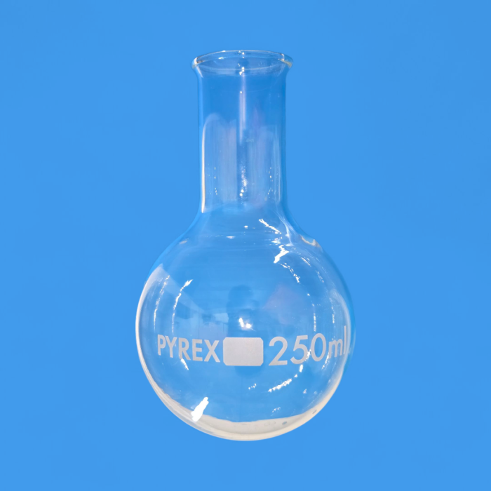 Ballon fond rond 250 ml Col étroit PYREX – Image 1