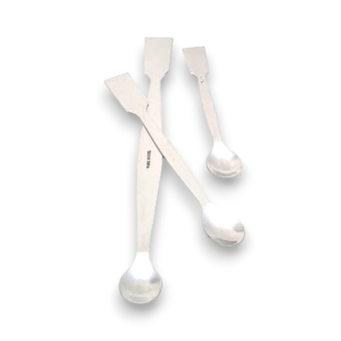 Spatule-double-Cuilliere-Nickel-140mm.jpg Spatule double Cuilliere Nickel 150mm – Image 1